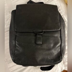 Black Leather Backpack